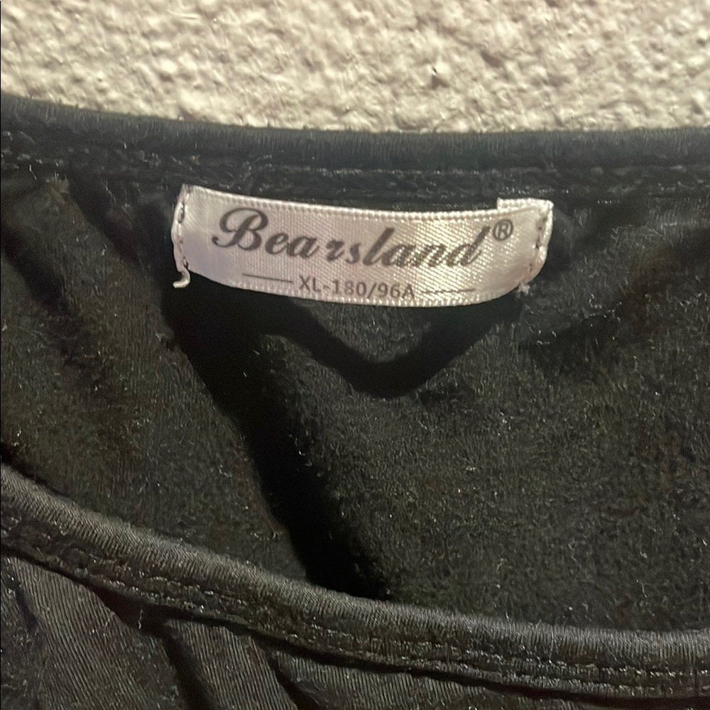 Bearsland Black Spaghetti Strap Midi Nursing Sundress - Picture 2 of 5